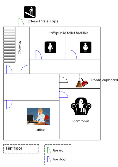 Internet Café Building Plan
