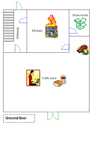 Internet Café Building Plan