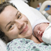 Mother with new-born baby