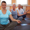 People meditating