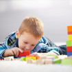 Child playing with bricks