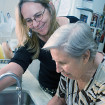Woman with carer