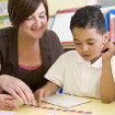 Teacher with child