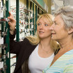 An optician with a patient