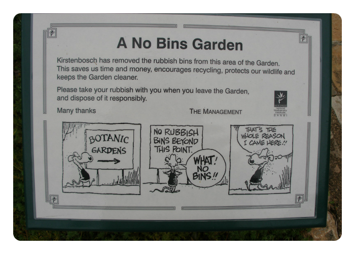 Tourism organisations use a range of posters and leaflets to encourage tourists to act in a responsible manner. 