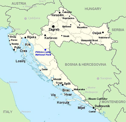 Map of Croatia