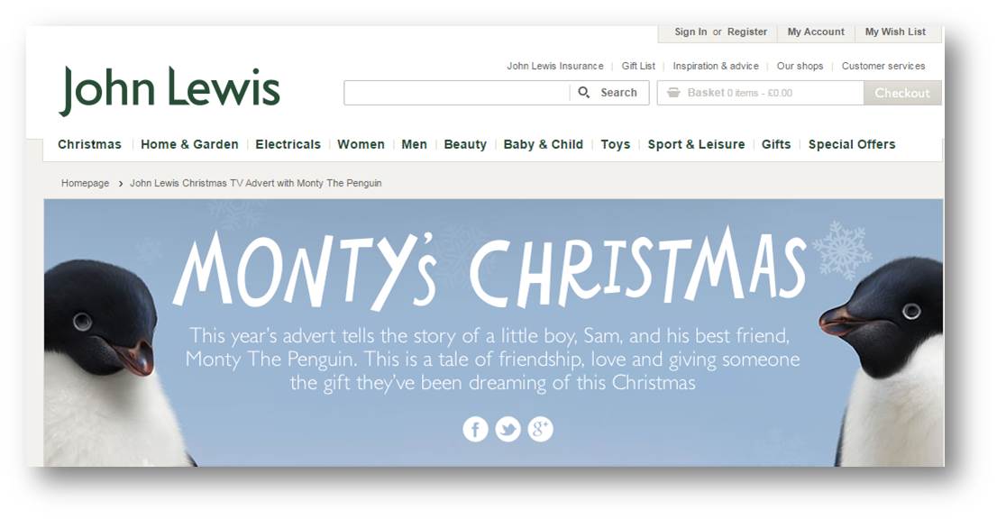 John Lewis website