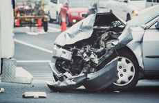 Car accident on A49