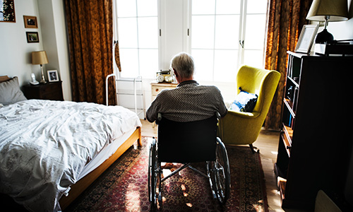 Man in wheelchair
