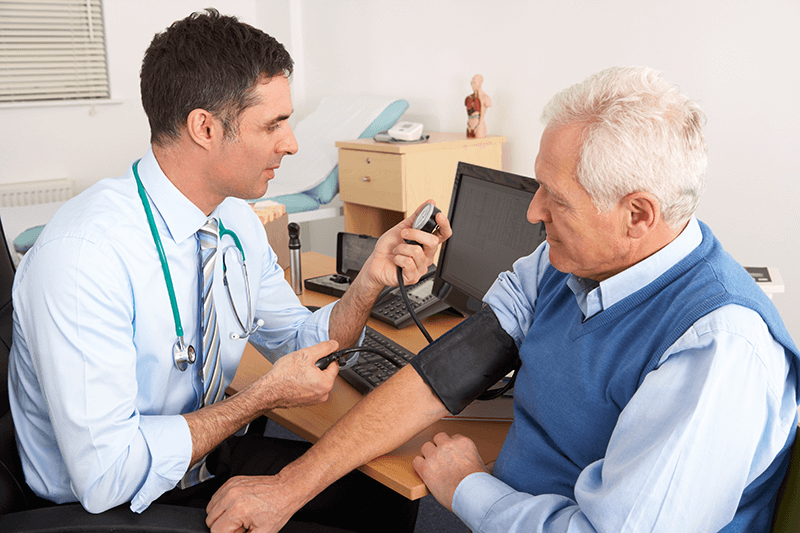 GP with a stethoscope