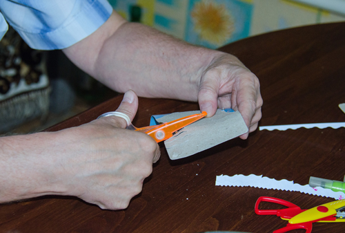 Using scissors