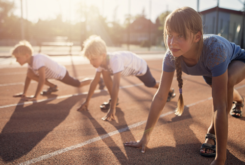 Children running