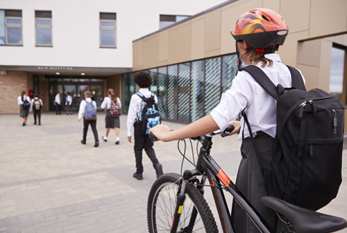 Cycling to school
