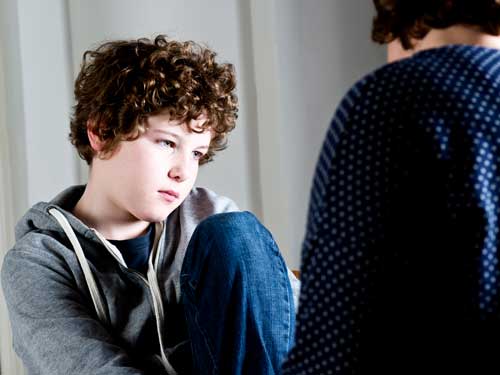 A child in a therapy session