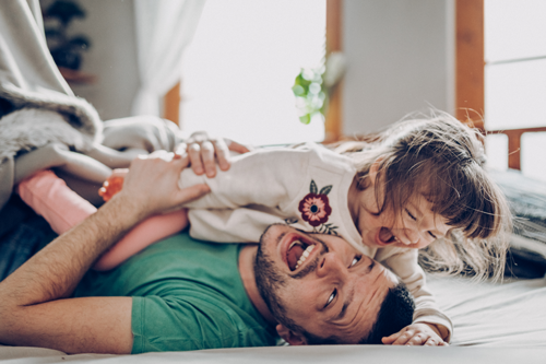 Playing with daughter