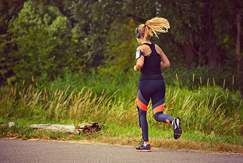 Young woman exercising