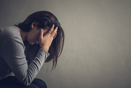 Upset woman