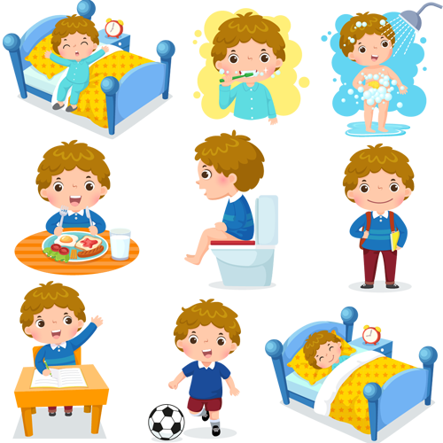 A child's daily routine
