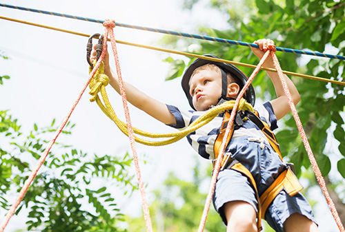 Child in adventure park