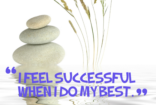 'I feel successful when I do my best'