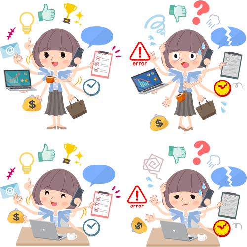 Multi-tasking woman