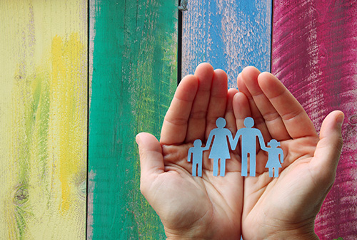 Cut out paper family