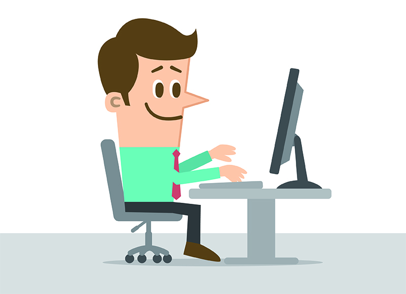 Man on computer