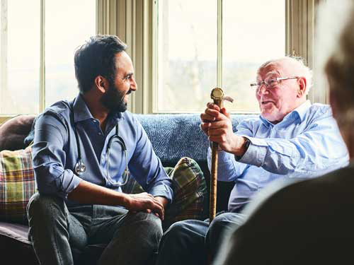 Doctor on a home visit