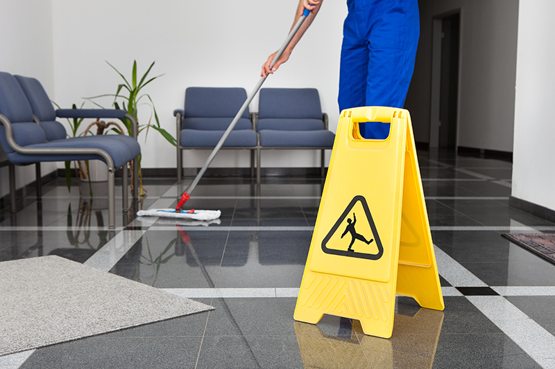 Spillages are mopped up immediately