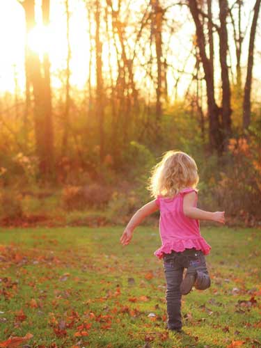 child running