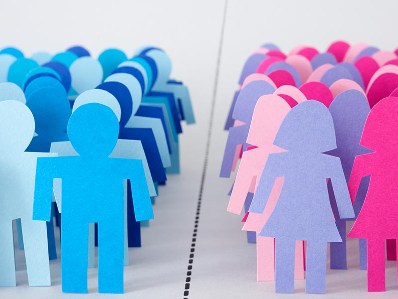 A divide between men and women