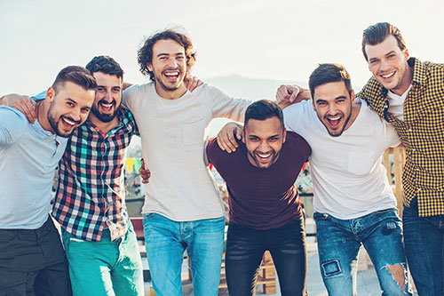 Group of young men