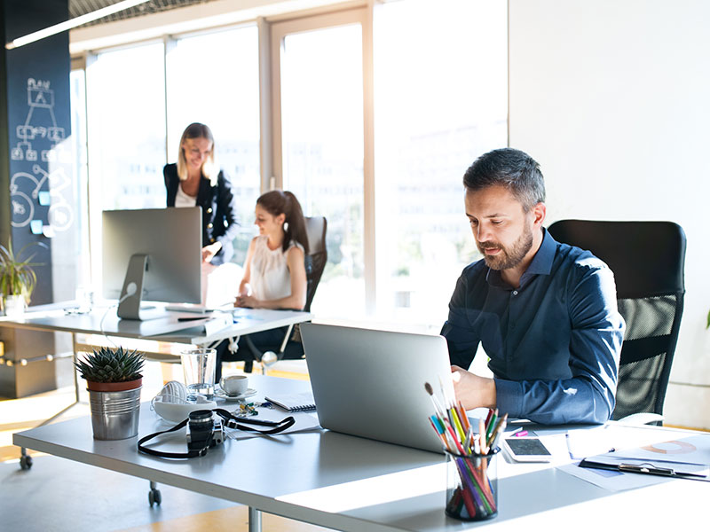 A modern open office