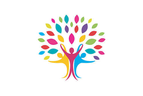 colourful-people-tree