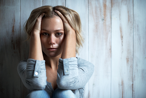 tearful woman