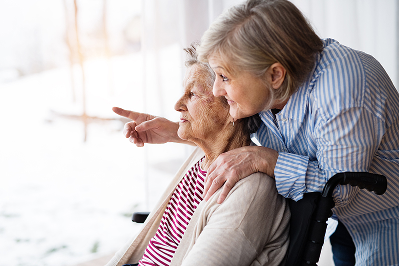 Senior woman in a wheelchair