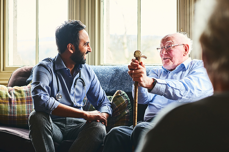 Doctor on a home visit