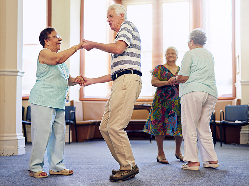 Senior people dancing