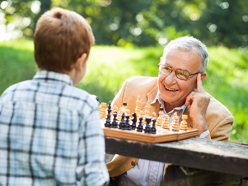 Family Playing Chess