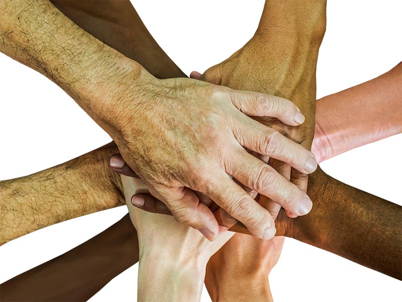 A group handshake