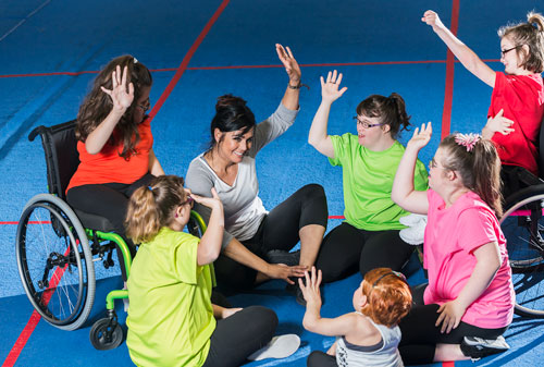 Children with special needs in the gym