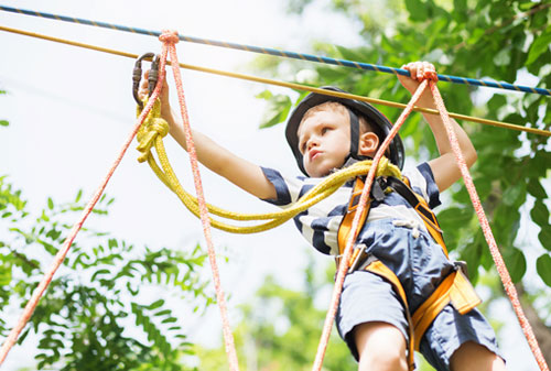Child in adventure park