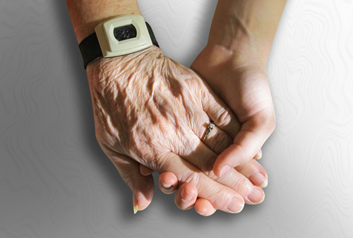 Hands old and young