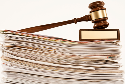 Paper and gavel