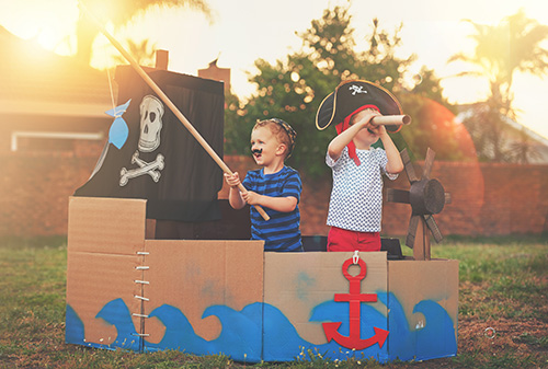 Two children playing