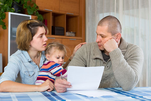 Worried family