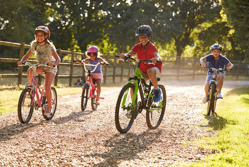 Children cycling