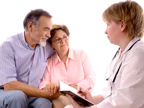 Couple visiting the doctor