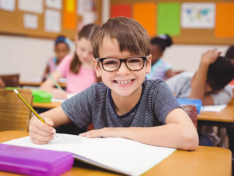 Child in classroom
