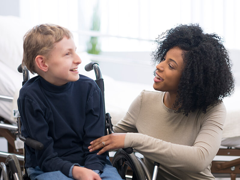 A child with Cerebral Palsy